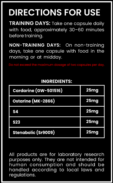 Advanced Cutting Stack – Cardarine, Ostarine, S4, S23 & Stenabolic – Fat Loss & Muscle Research