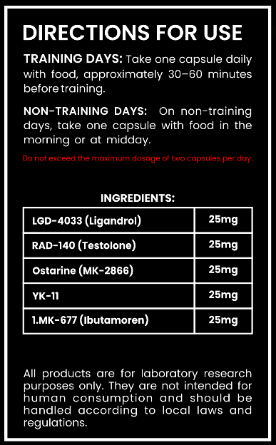 Advanced Muscle Stack – LGD-4033, RAD-140, Ostarine, YK-11 & MK-677 – Muscle Growth & Strength Research