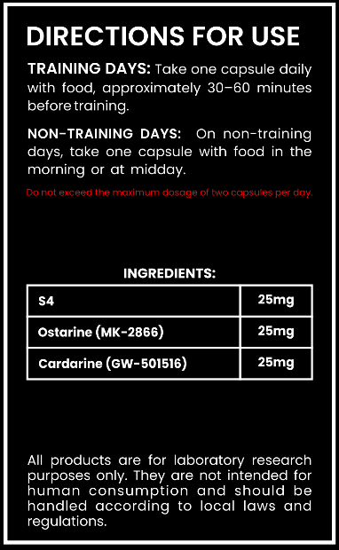 Intermediate Cutting Stack – S4, Ostarine & Cardarine – Fat Loss & Lean Muscle Research