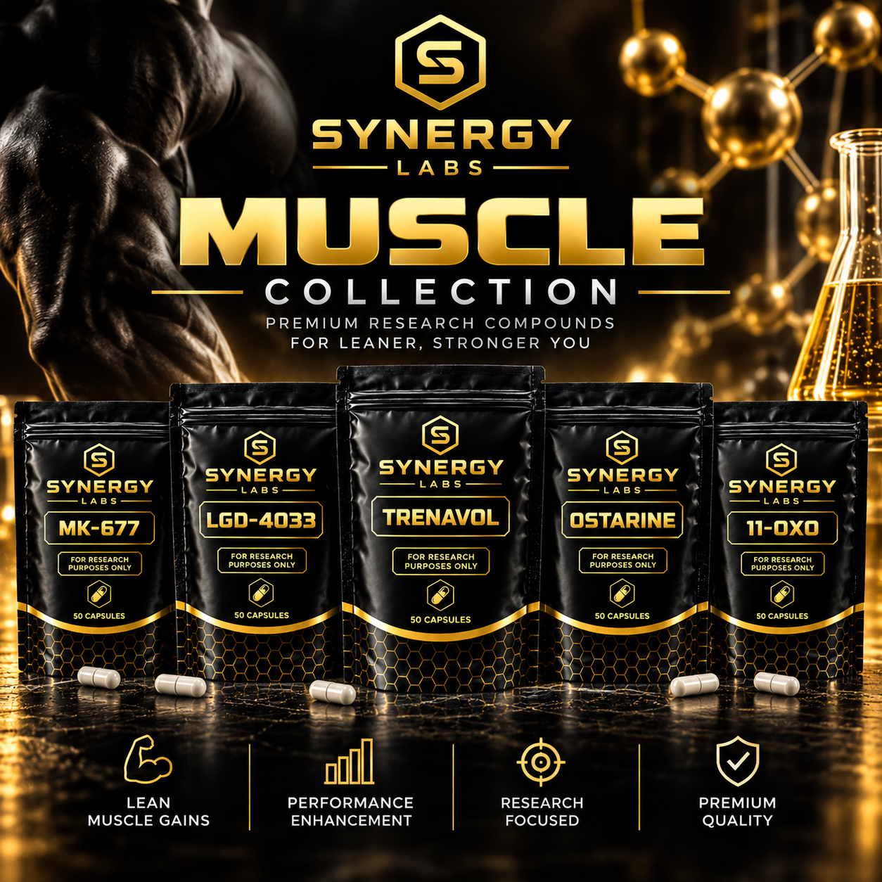 Muscle Building SARMs | Laboratory Research Compounds