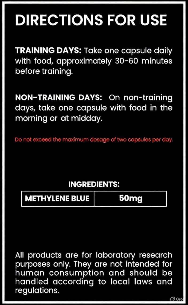Methylene Blue Capsules – Cellular & Mitochondrial Research Compound