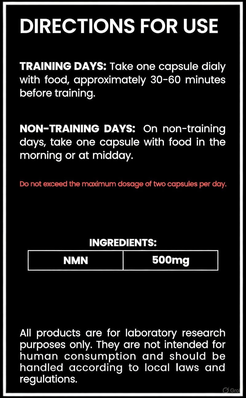 NMN (Nicotinamide Mononucleotide) Capsules – Cellular Energy & Longevity Research