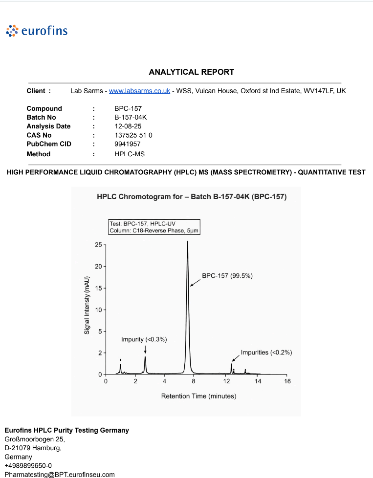 BPC-157 Research Peptide – Targeted Recovery & Healing Support