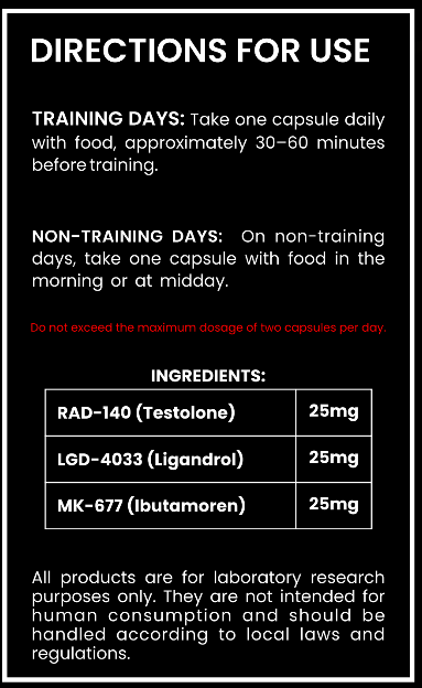 Intermediate Muscle Stack – RAD-140, LGD-4033 & MK-677 – Muscle Growth & Strength Research