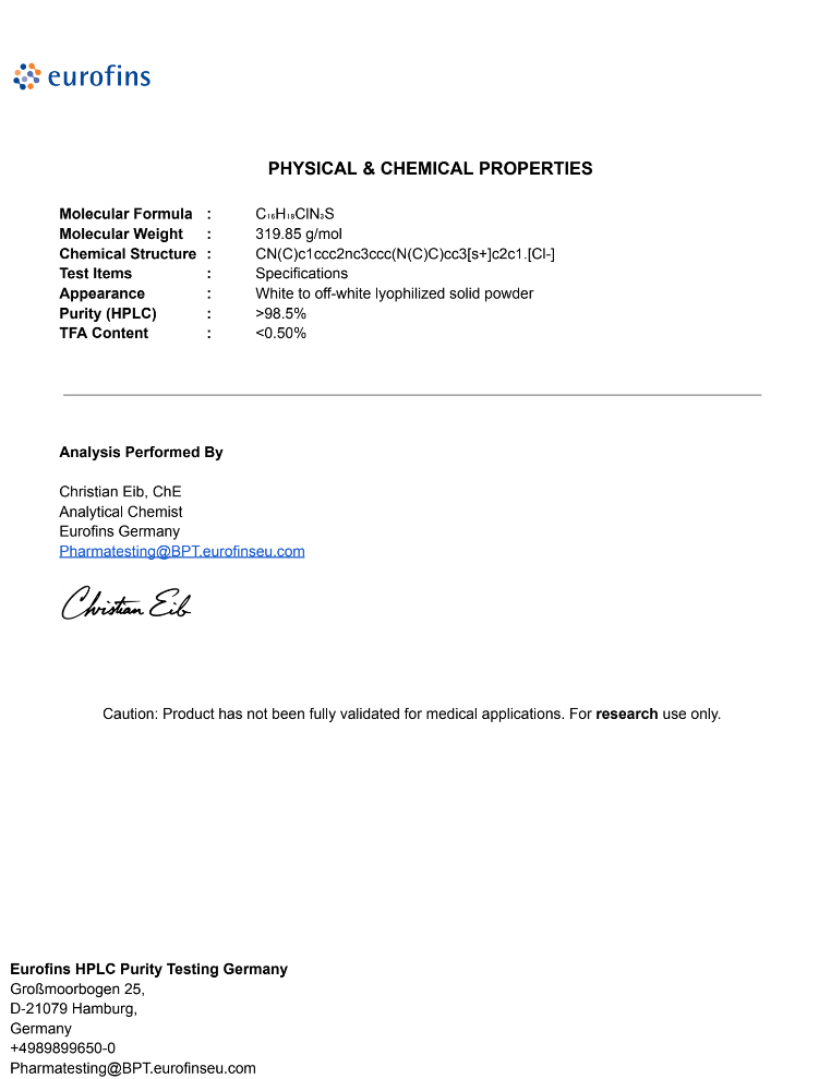 Methylene Blue Capsules – Cellular & Mitochondrial Research Compound