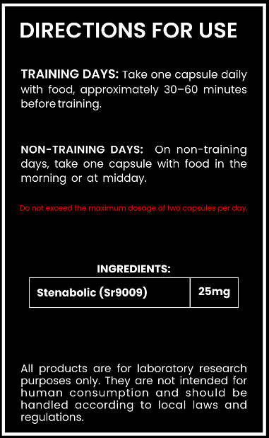 Stenabolic (SR9009) – 25mg Capsules – Enhance Endurance & Fat Loss Research