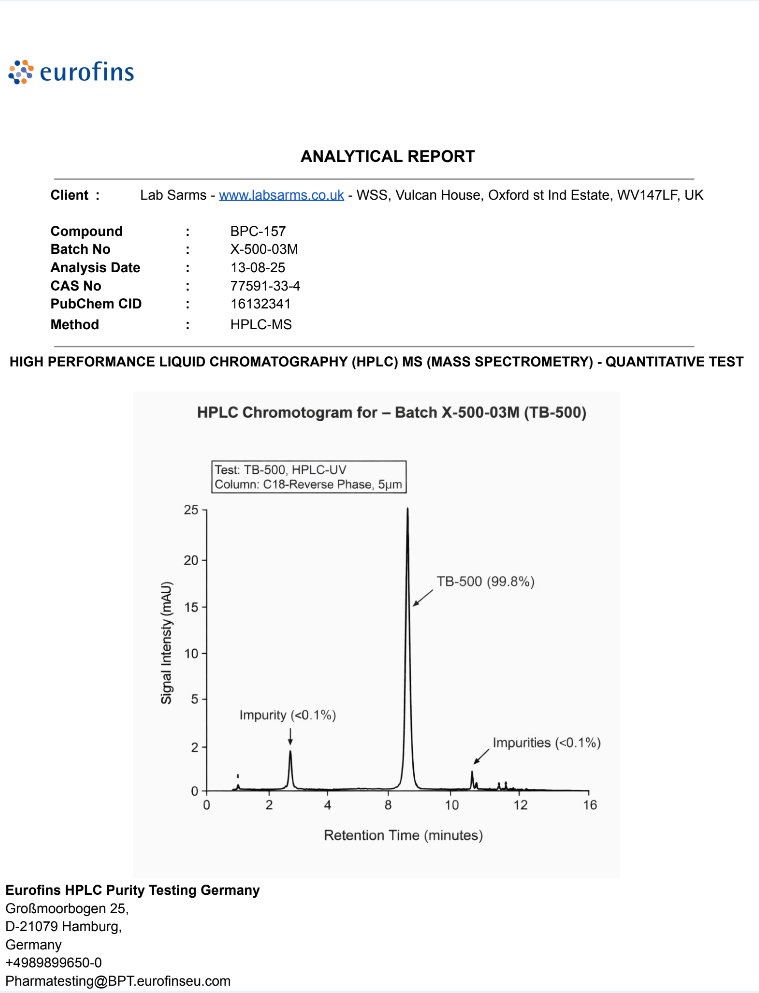 TB-500 Research Peptide – Advanced Recovery & Regeneration Support